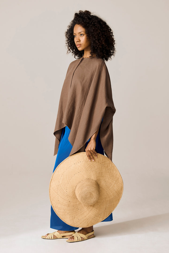 Azraq Linen Cape